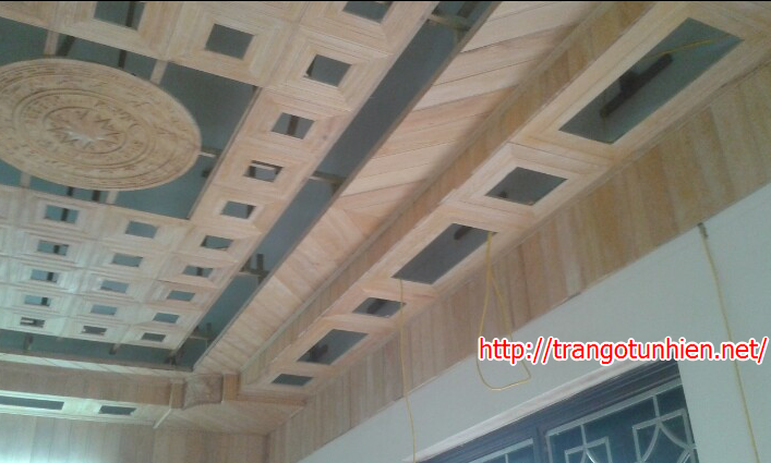trần gỗ pơ mu đẹp