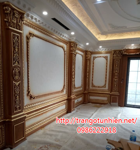 chỉ hoa văn ốp tường gỗ